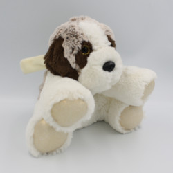 Doudou peluche chien saint Bernard beige marron blanc tout doux DANI