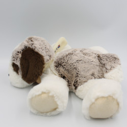 Doudou peluche chien saint Bernard beige marron blanc tout doux DANI