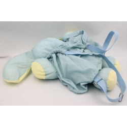 Peluche sac Puffalump éléphant bleu jaune FLUFFY BAKPAK 
