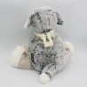 Doudou peluche chien gris marron blanc tout doux DANI