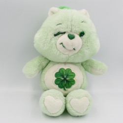 Ancienne Peluche Bisounours vert Grosveinard trèfle CARE BEARS