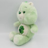 Ancienne Peluche Bisounours vert Grosveinard trèfle CARE BEARS