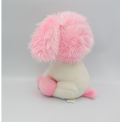 Ancienne peluche chien toutou rose blanc Poochie MATTEL