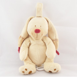 Doudou lapin beige bordeaux NICOTOY