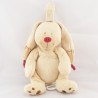 Doudou lapin beige bordeaux NICOTOY
