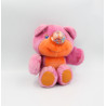 Peluche ours rose orange NOSY BEAR billes HASBRO Vintage