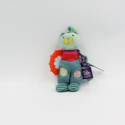 Doudou hochet chat vert rouge Les Jolis pas beaux MOULIN ROTY