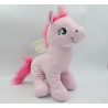 Doudou peluche licorne rose argenté ZEBRA