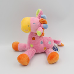 Doudou Girafe rose MOTS D'ENFANTS