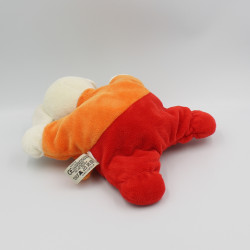 Doudou semi plat souris orange rouge escargot NICOTOY