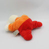 Doudou semi plat souris orange rouge escargot NICOTOY