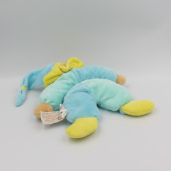 Doudou ours bleu jaune BABY NAT