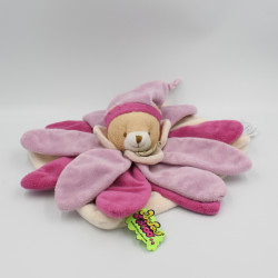 Doudou et compagnie collector ours fleur pétale rose Tatoo