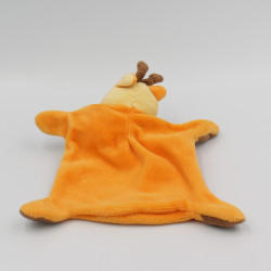 Doudou plat girafe orange jaune SIPLEC