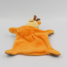 Doudou plat girafe orange jaune SIPLEC
