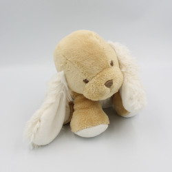 Doudou chien beige blanc foulard bleu Les Amis KALOO