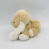 Doudou chien beige blanc foulard bleu Les Amis KALOO 20 cm
