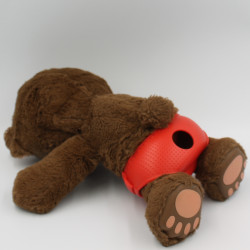 Doudou peluche sonore ours marron couche ZOOPY BAOBAB