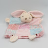 Doudou plat lapin Liliblue Patchwork rose bleu KALOO