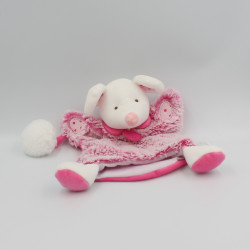 Doudou et compagnie marionnette souris rose blanc LOVELY