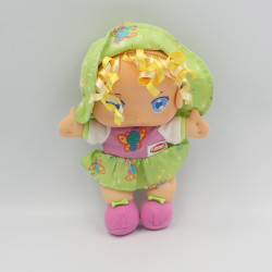 Doudou poupée rose vert papillon PLAYSKOOL