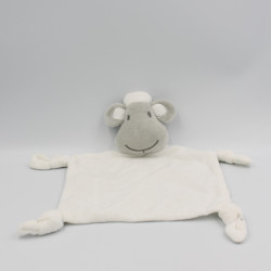 Doudou plat mouton blanc gris étoiles PRIMARK EARLY DAYS