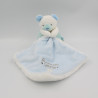 Doudou et Compagnie ours bleu blanc mouchoir Bisous Esquimau