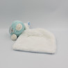 Doudou et Compagnie ours bleu blanc mouchoir Bisous Esquimau