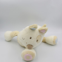 Grand Doudou chien blanc beige My Doggy SAUTHON