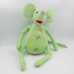 Peluche interactive une souris verte BERCHET
