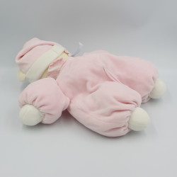 Doudou ours rose blanc TARTINE ET CHOCOLAT 30 cm
