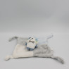 Doudou plat panda gris bleu blanc SIPLEC