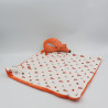 Doudou plat renard orange blanc VERTBAUDET