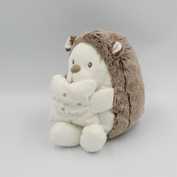 Doudou musical hérisson blanc marron TEX BABY