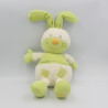 Doudou lapin vert blanc Garden SAUTHON