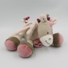 Doudou musical Jade la licorne beige marron rose NATTOU