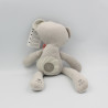 Doudou ours gris rouge BABYPLAY MAMAMIYAS & PAPAS