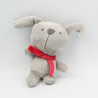 Doudou chien lapin gris rouge ORCHESTRA