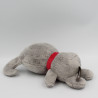 Doudou chien lapin gris rouge ORCHESTRA