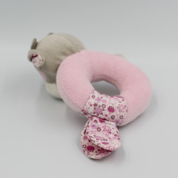 Doudou hochet girafe vache grise rose Alizée NATTOU