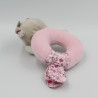 Doudou hochet girafe vache grise rose Alizée NATTOU