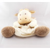 Doudou semi plat vache daisy blanc marron JOLLYBABY