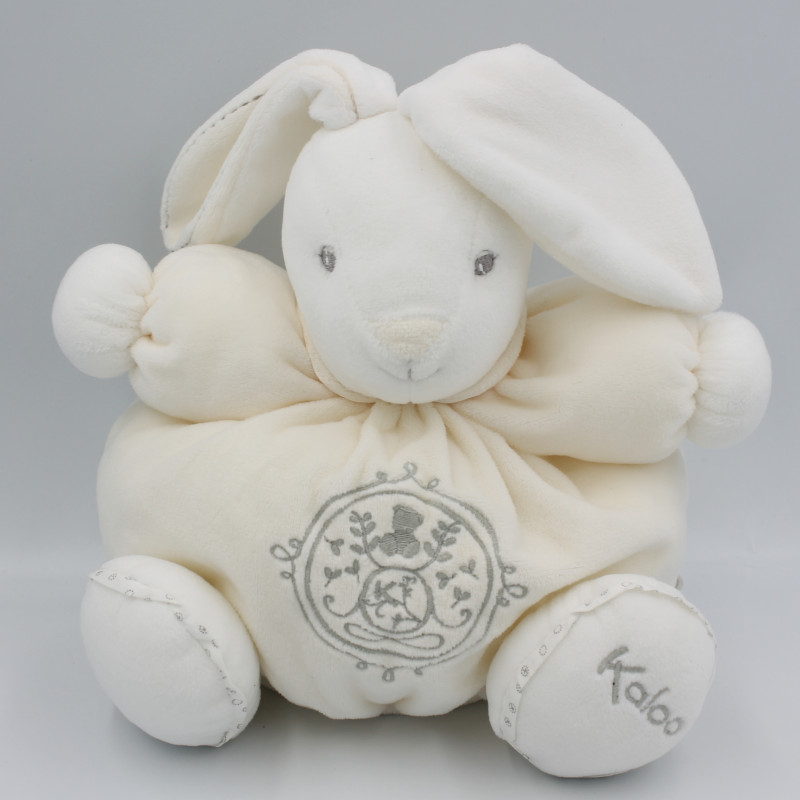 Doudou lapin blanc P'tit lapinou PERLE KALOO 25 cm