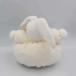 Doudou lapin blanc P'tit lapinou PERLE KALOO 25 cm