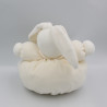 Doudou lapin blanc P'tit lapinou PERLE KALOO 25 cm