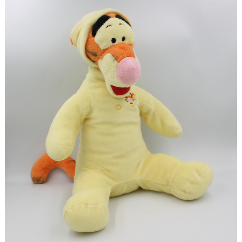 Grand Doudou peluche Tigrou en pyjama jaune DISNEY 40 cm
