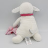 Doudou mouton agneau blanc avec lapin rose JACADI