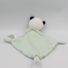 Doudou plat ours panda blanc bleu des petits calins MOTS D'ENFANTS SIPLEC