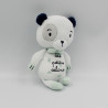 Doudou panda blanc bleu des petits calins MOTS D'ENFANTS SIPLEC