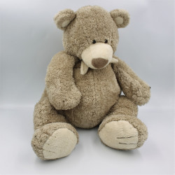 Grand doudou peluche ours beige Emile DIMPEL